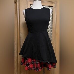 Plaid black dress SUCREFAS L*